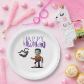 Assiettes En Carton Amusement Halloween personnalisable (Fête)