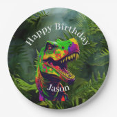 Assiettes En Carton Amusement Jungle Dinosaur (Devant)