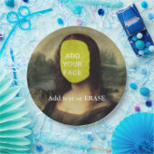 Assiettes En Carton Amusement Leonardo da Vinci personnalisable "Mona (Fête)