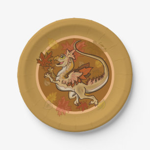 Assiettes En Carton Amusez-vous dans le dragon Feuille