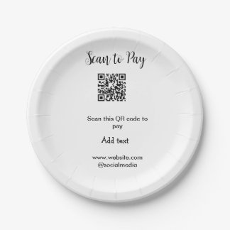 Assiettes En Carton Analyser pour payer scanner code QR ajouter des dé