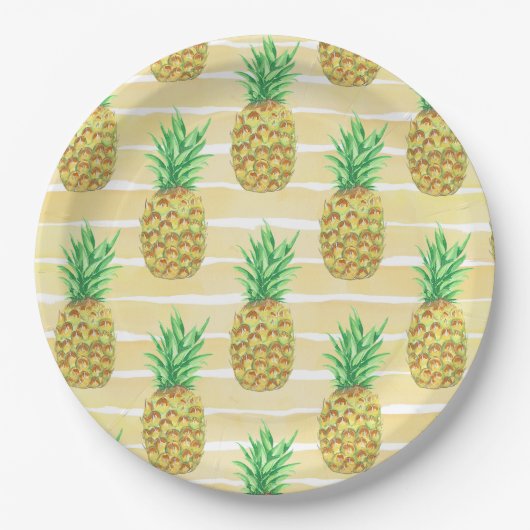 Assiettes En Carton Ananas (Devant)