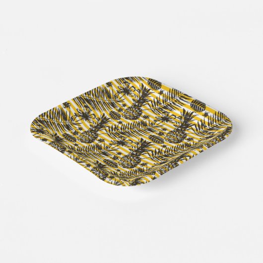 Assiettes En Carton Ananas à main (Angulaire)