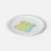 Assiettes En Carton Ananas colorés (Angle)
