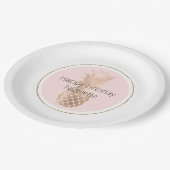 Assiettes En Carton Ananas en verre d'or (Angle)