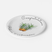 Assiettes En Carton Ananas Félicitations Newlyweds Plaques en papier (Angle)