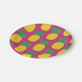 Assiettes En Carton Ananas rose Tropical (Angle)