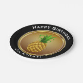 Assiettes En Carton Ananas sur anniversaire d'or de Faux le joyeux (Angle)