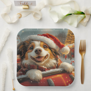 Assiettes En Carton Anatolie Berger Chien Roller Dessous de verre Noël