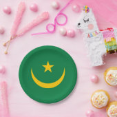 Assiettes En Carton Ancien drapeau mauritanien (Fête)