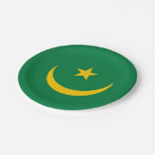 Assiettes En Carton Ancien drapeau mauritanien (Angle)