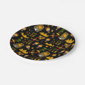 Assiettes En Carton Ancien Motif égyptien Hiéroglyphique Arrière - pla (Angle)