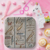 Assiettes En Carton Ancienne Egypte Hiéroglyphique gravé cadeau unique (Fête)