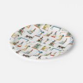 Assiettes En Carton Ancienne Egypte Vintage Motif égyptien (Angle)