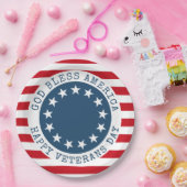 Assiettes En Carton Anciens combattants patriotiques américains (Fête)