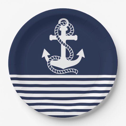 Assiettes En Carton Ancre (Devant)