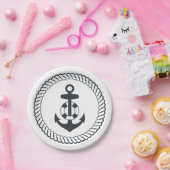 Assiettes En Carton Ancre mignonne (Fête)