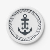 Assiettes En Carton Ancre mignonne (Devant)