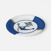 Assiettes En Carton Ancre orientée nautique de bateau (Angle)