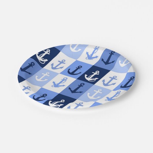 Assiettes En Carton Ancres  (Angle)