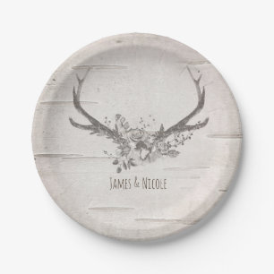 Assiettes En Carton Andouillers de cerfs communs et réception de