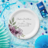 Assiettes En Carton Anémones romantiques aquarelle (Fête)