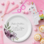 Assiettes En Carton Anémones romantiques aquarelle (Fête)