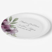 Assiettes En Carton Anémones romantiques aquarelle (Angle)