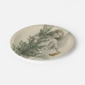 Assiettes En Carton Ange de Noël Vintage (Angle)