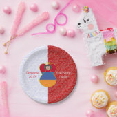 Assiettes En Carton Angel arménien Cheveux noirs vêtus d'un drapeau (Fête)