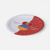 Assiettes En Carton Angel arménien Cheveux noirs vêtus d'un drapeau (Angle)