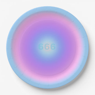 Assiettes En Carton Angel Numéro 666 Reflect - Angel Numbers Gradient