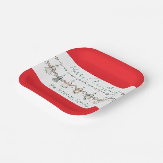 Assiettes En Carton Angels in Celebration (Angulaire)