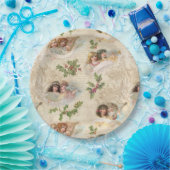 Assiettes En Carton Angels victoriens avec musique, Script & Holly (Fête)