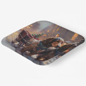 Assiettes En Carton Anglais Cocker Spaniel Noël Festin Saison (Angulaire)