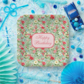 Assiettes En Carton Anglais Pays Fleur sauvage Bonne Plates d'Annivers (Fête)