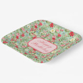 Assiettes En Carton Anglais Pays Fleur sauvage Bonne Plates d'Annivers (Angulaire)