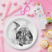 Assiettes En Carton Anglais Setter, Chasse à la bécasse (Fête)