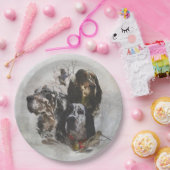 Assiettes En Carton Anglais Setter, chasse à la bécasse (Fête)