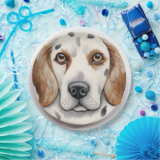 Assiettes En Carton Anglais Setter Dog 3D inspiré (Fête)