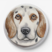 Assiettes En Carton Anglais Setter Dog 3D inspiré (Devant)