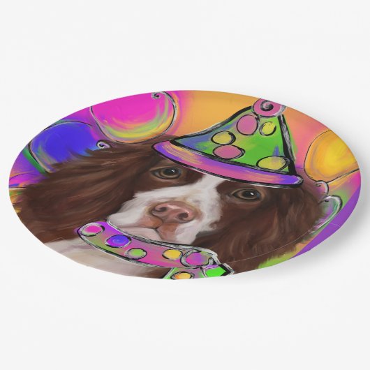Assiettes En Carton Anglais Springer Spaniel (Angle)