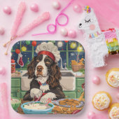Assiettes En Carton Anglais Springer Spaniel Gastronomie : Festif (Fête)