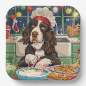 Assiettes En Carton Anglais Springer Spaniel Gastronomie : Festif (Recto)