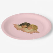 Assiettes En Carton Angles victoriens rose pâle (Angle)