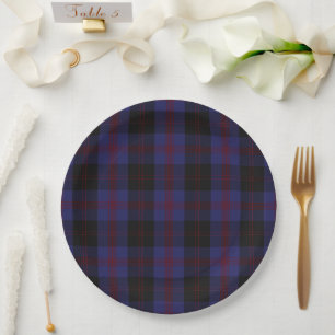 Assiettes En Carton Angus District Tartan Scottish Plaid
