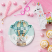 Assiettes En Carton Animal Adventure Aquarelle Boho WILD ONE 1 1er (Fête)