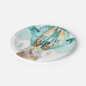 Assiettes En Carton Animal Adventure Aquarelle Boho WILD ONE 1 1er (Angle)