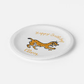 Assiettes En Carton Animal - Cool Ibérique LYNX - Joyeux anniversaire (Angle)