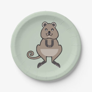 Assiettes En Carton Animal de fête ! Cute - happy QUOKKA - Plaque de p